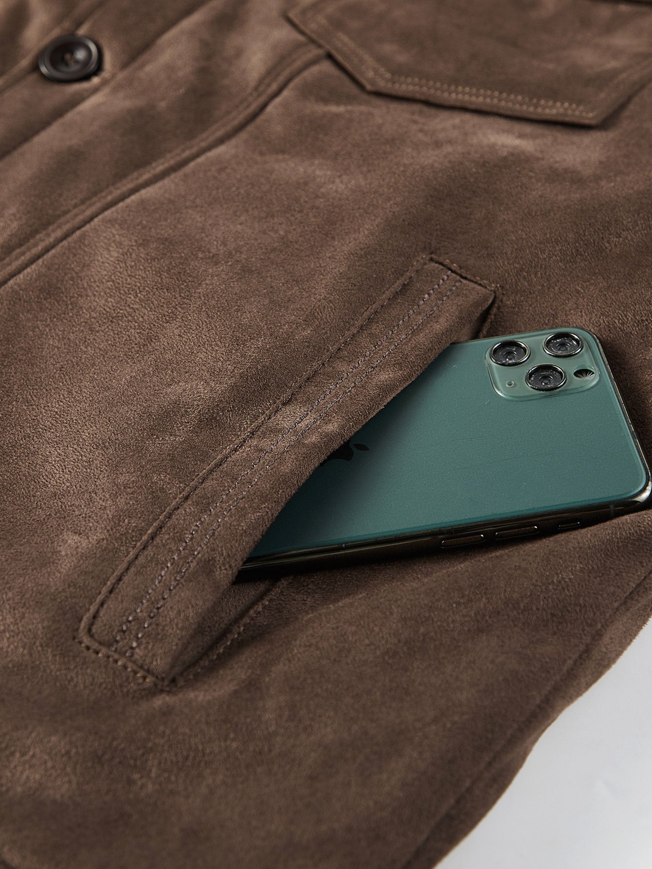 Gustavo | Teddy Lined Faux Suede Jacket