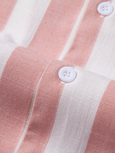 Alfio® | Striped Cuban Collar Shirt