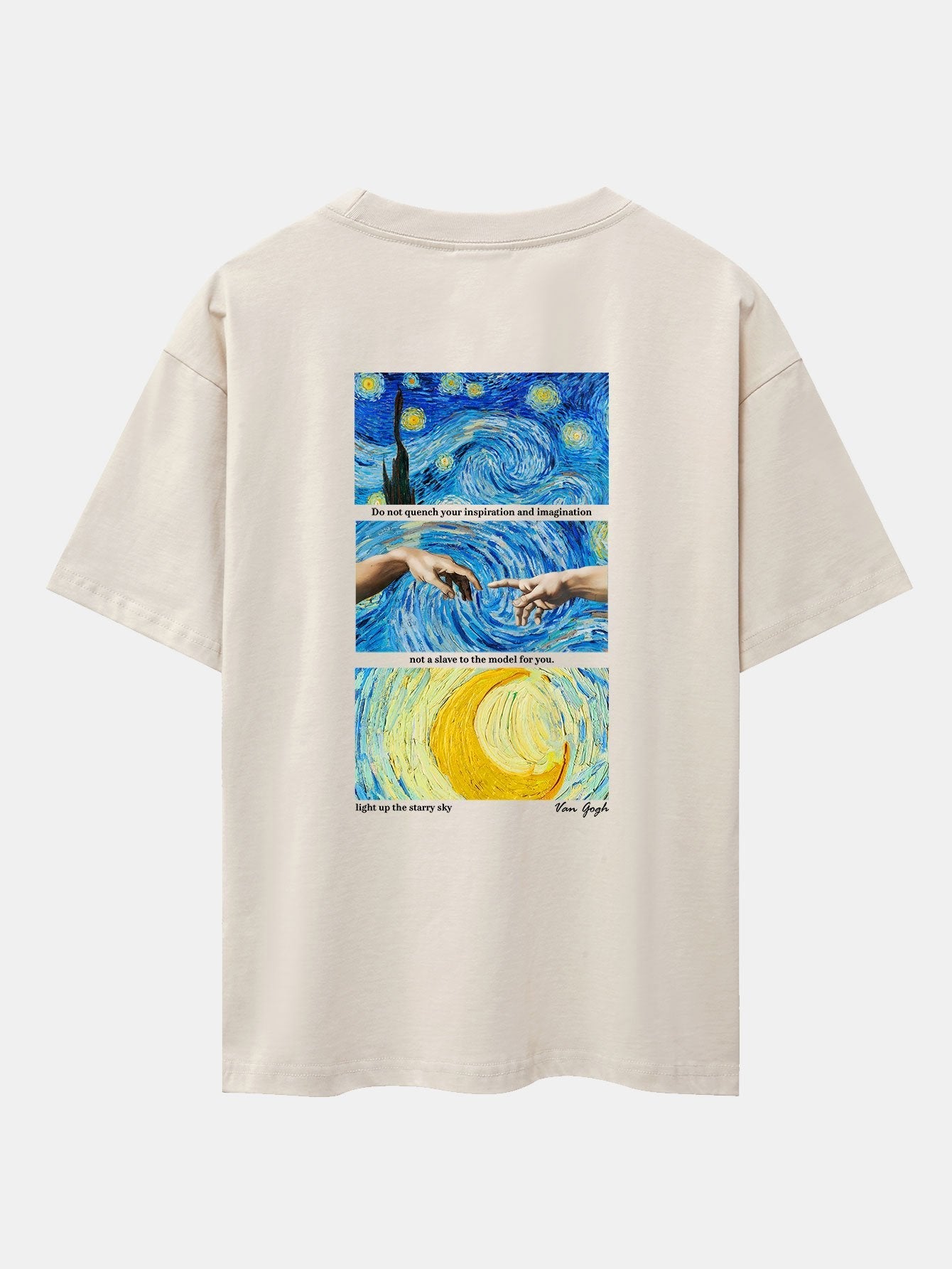 Isaac® | The Starry Night Back Print Drop Shoulder Oversize T-Shirt