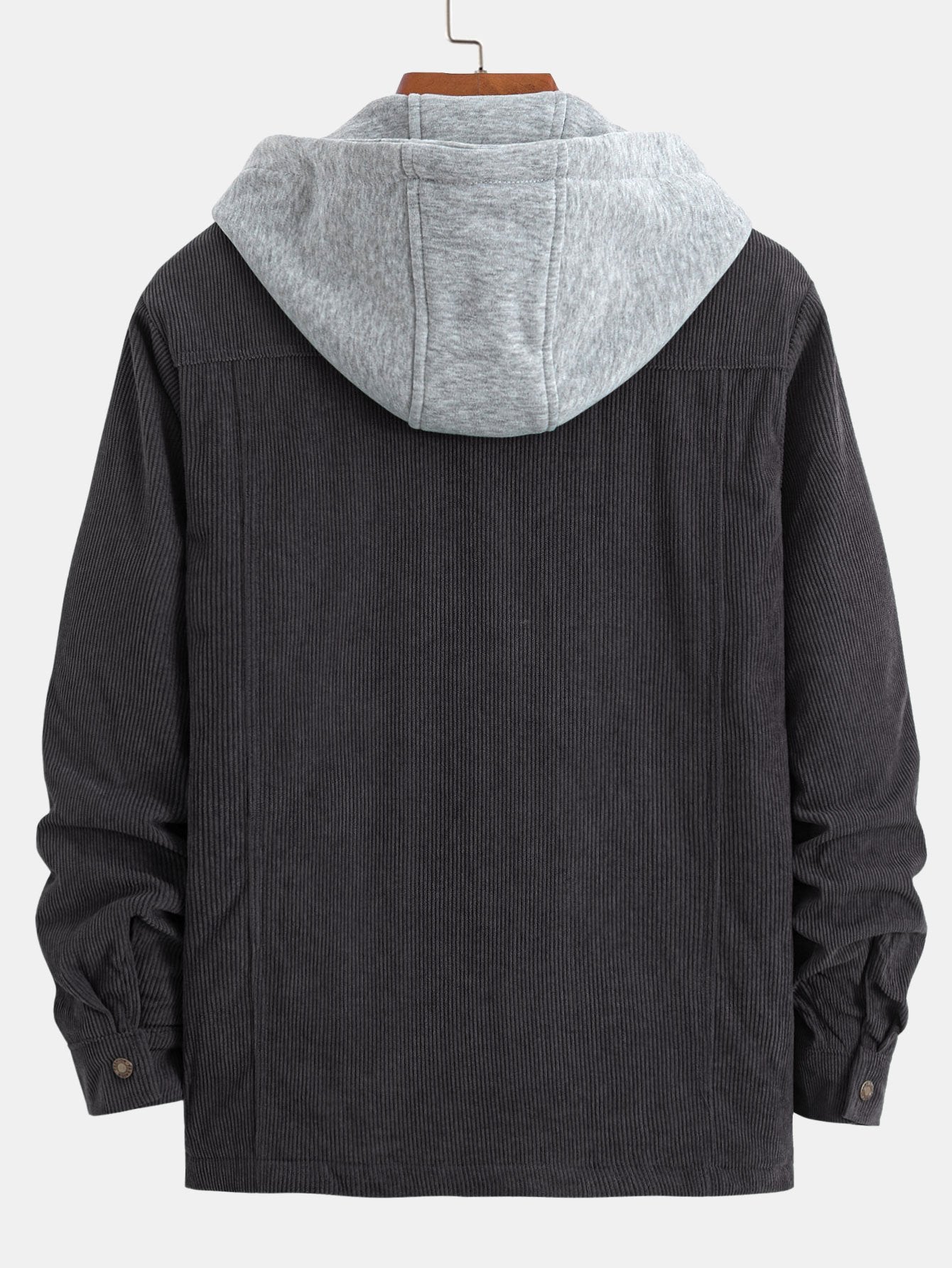 Gabriel | Quilted Lined Corduroy Hooded Coat
