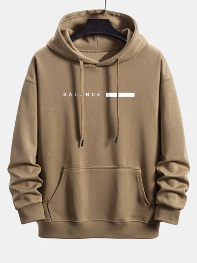 Alan | Balance Stripe Print Relax Fit Hoodie