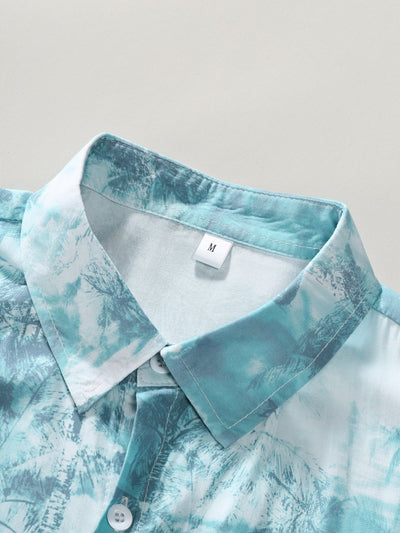 Amand® | Ink Botanical Print Button Up Shirt