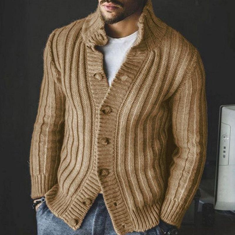 Men's Single Breastednit Sweater Jacket