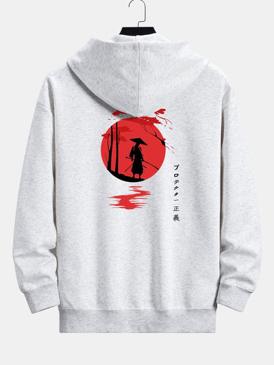 Jonathan | Slogan Samurai Back Print Relax Fit Hoodie