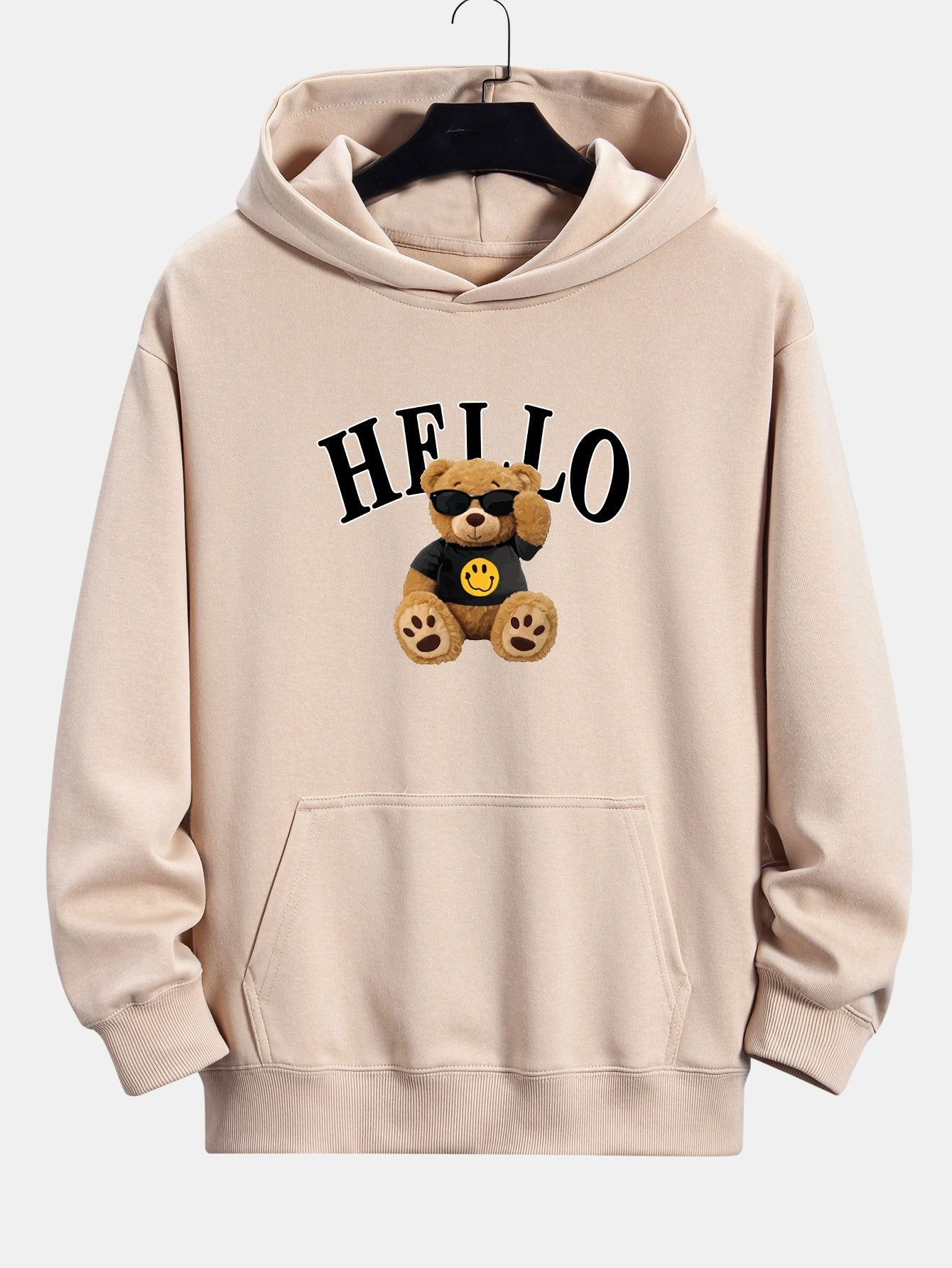 Milo | Hello Sunglasses Bear Print Relax Fit Hoodie