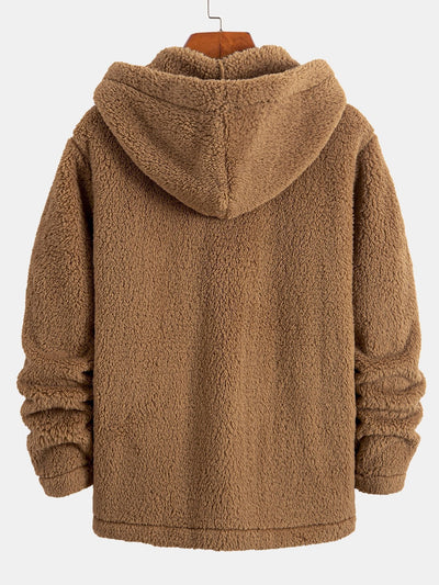 Ryder | Teddy Fleece Button Up Hooded Coat