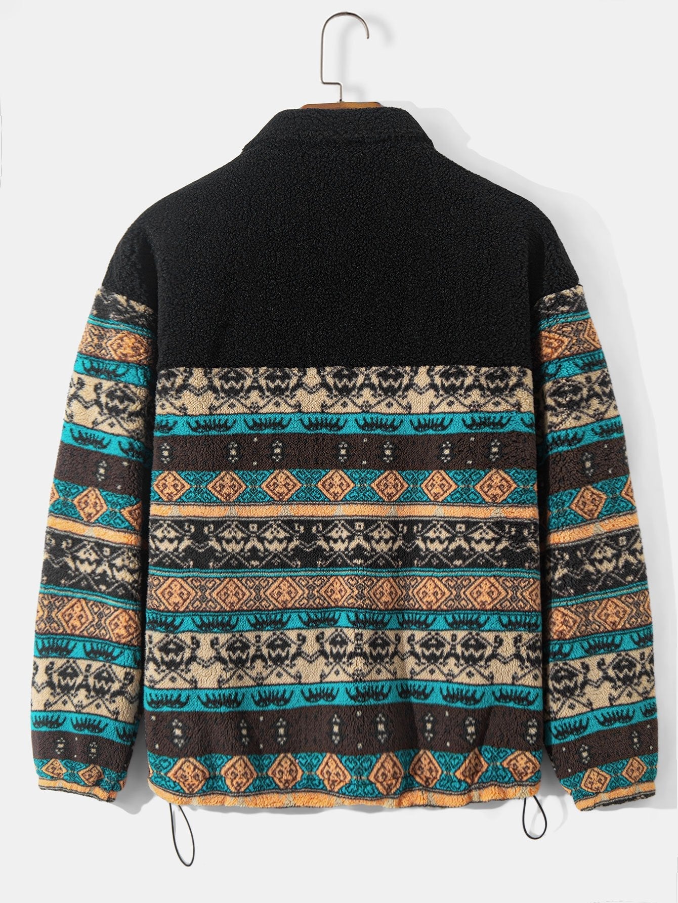 Wyatt | Teddy Fleece Ethnic Print Coat