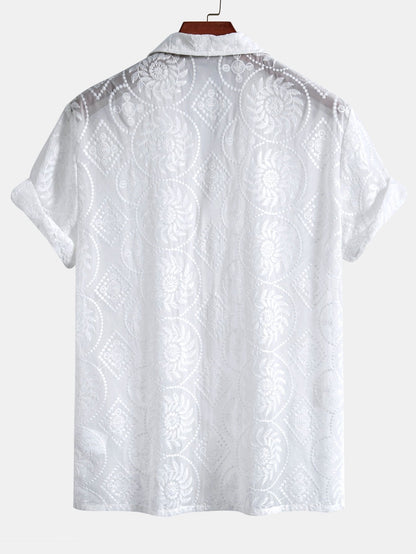 Hugo® | Embroidered Floral Cuban Shirt