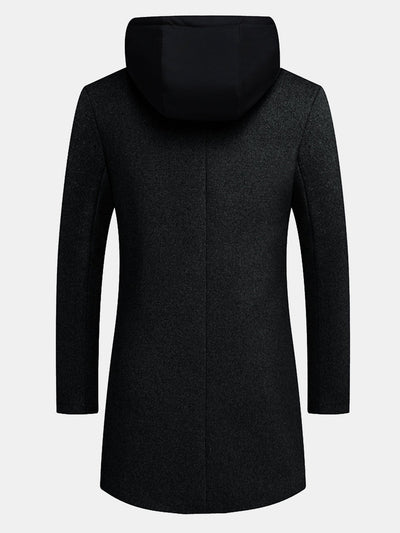 Sterling | Detachable Hooded Woolen Overcoat