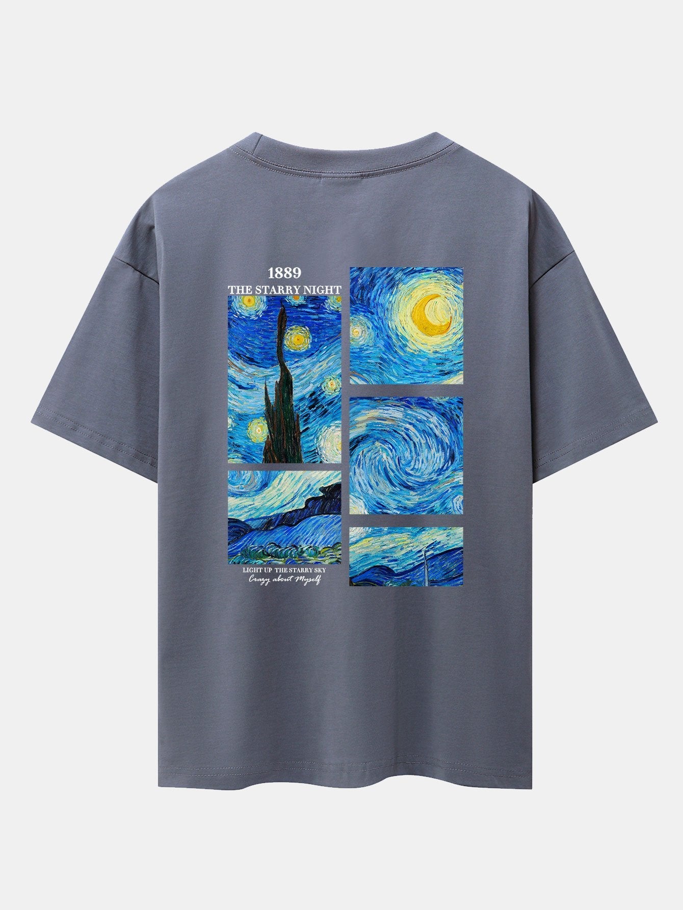 Hugh® | The Starry Night Back Print Drop Shoulder Oversize T-Shirt