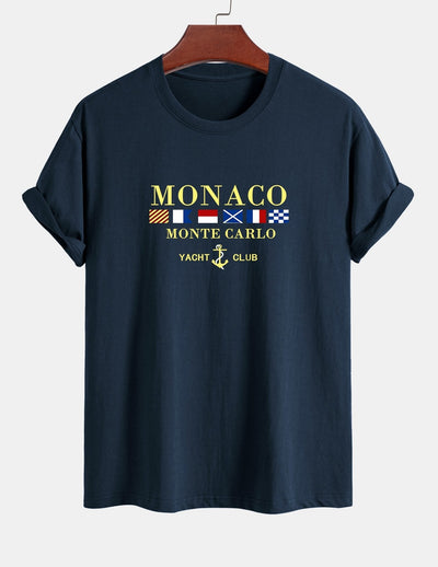 Arnaldo® | Monaco Slogan Print Cotton T-Shirt