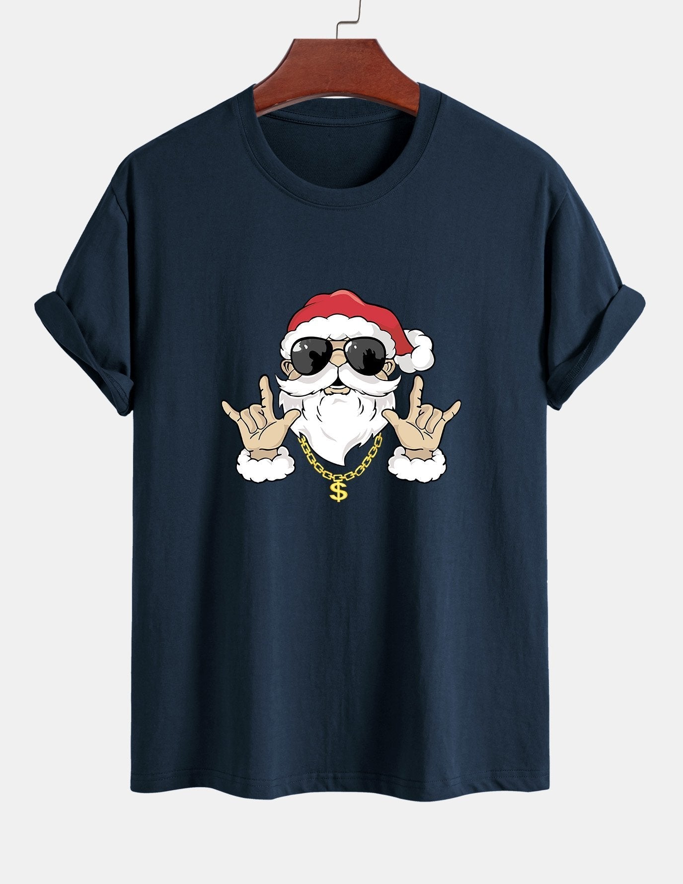 Albano® | Hip Hop Santa Print Cotton T-Shirt
