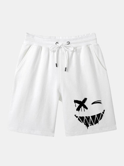 Gualterio® | Dissolved Smiley Face Print Man Mid Length Shorts