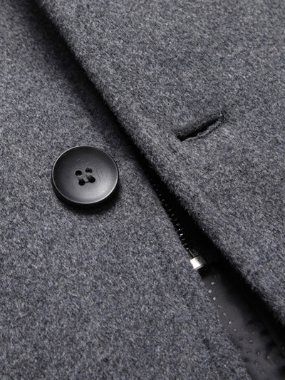 Sterling | Detachable Hooded Woolen Overcoat