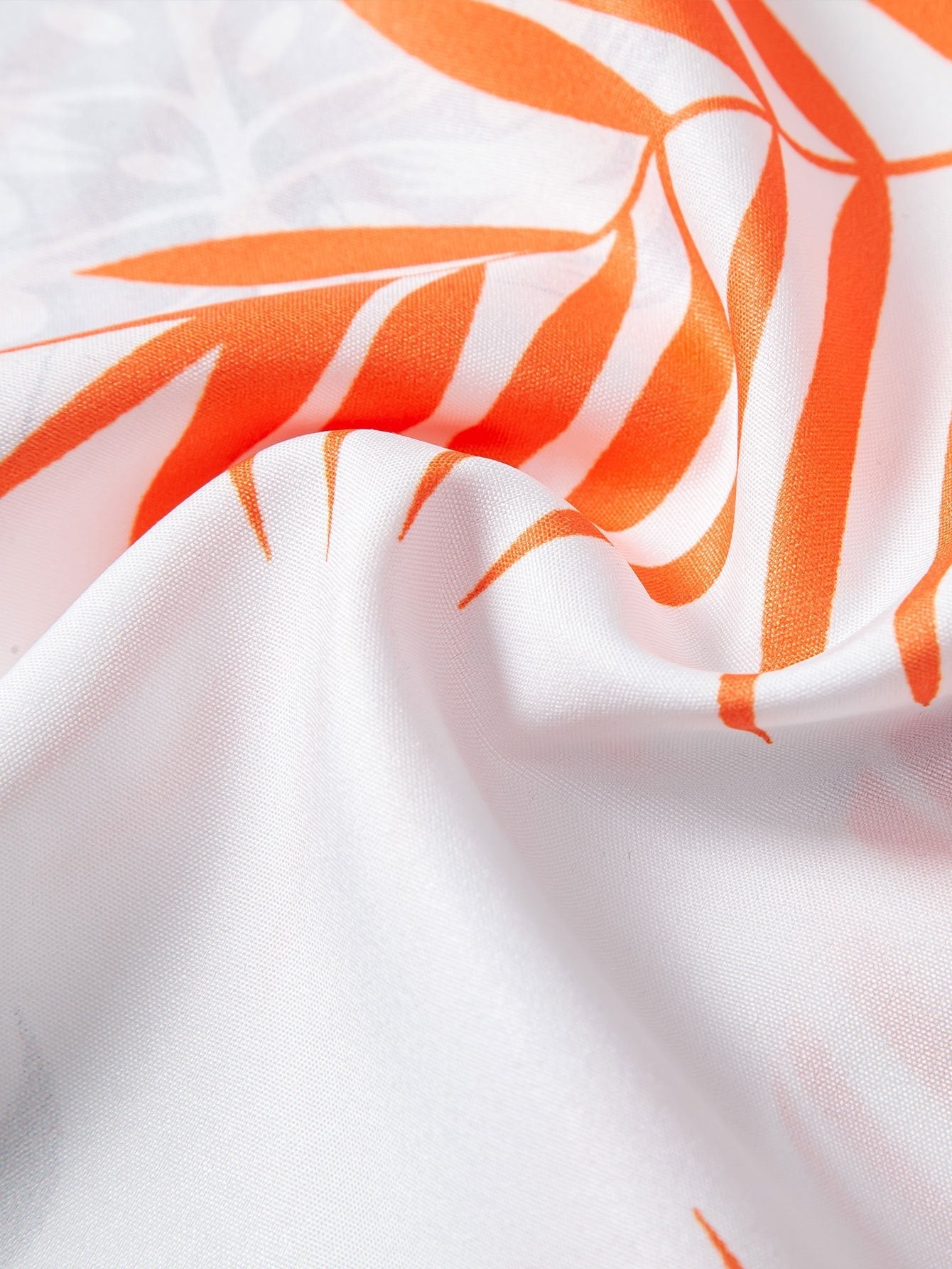 Marino® | Leaf Print Button Up Shirt & Man Mid Length Drawstring Swim Shorts