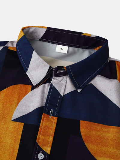 Artemio® | Geometry Print Button Up Shirt
