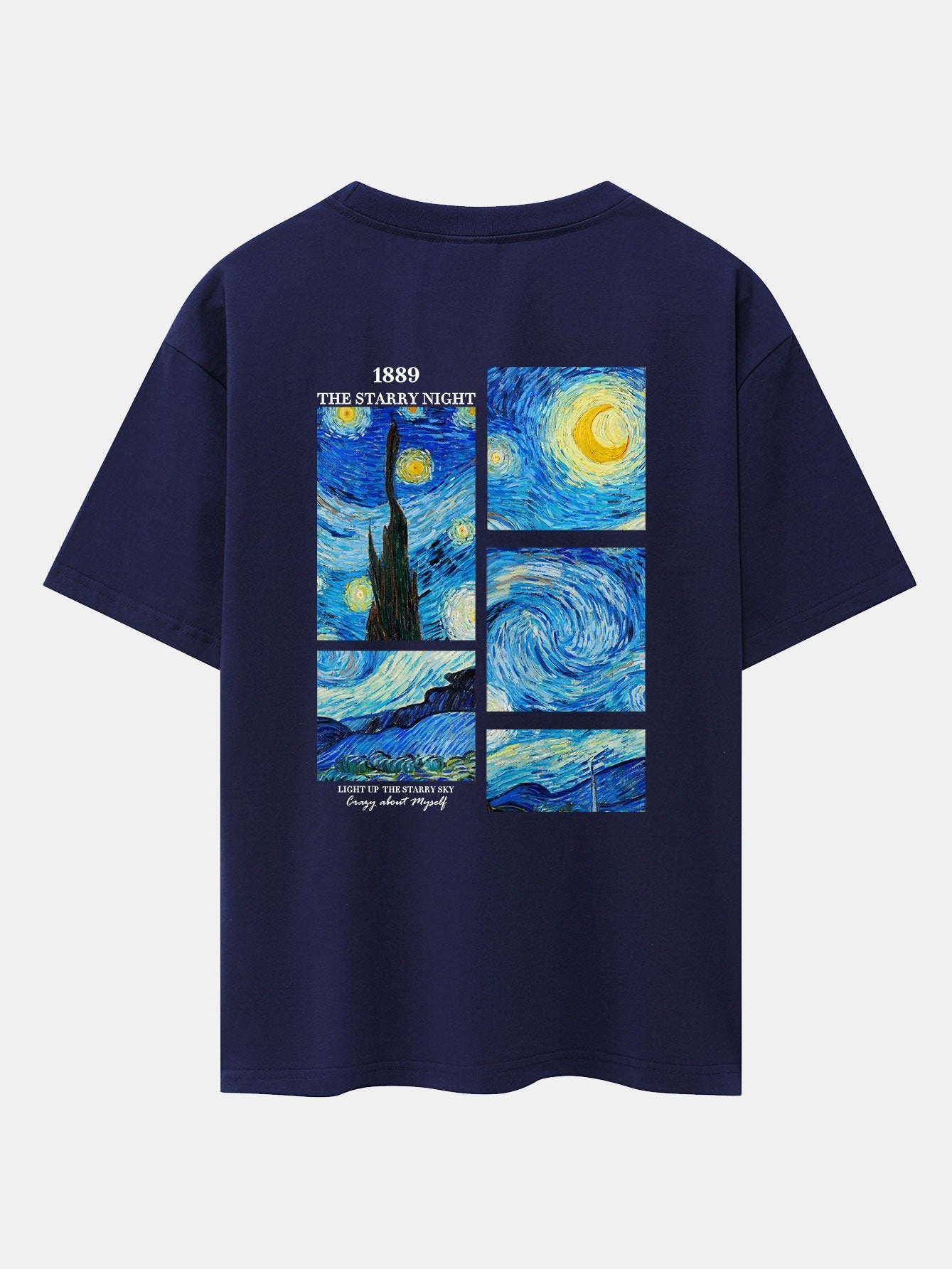 Hugh® | The Starry Night Back Print Drop Shoulder Oversize T-Shirt