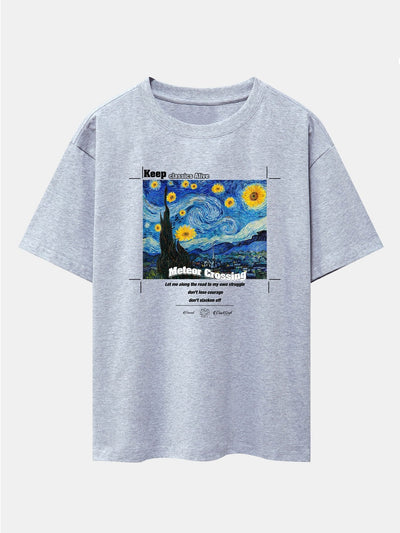 Aegon® | Abstract Painting Print Drop Shoulder Oversize T-Shirt