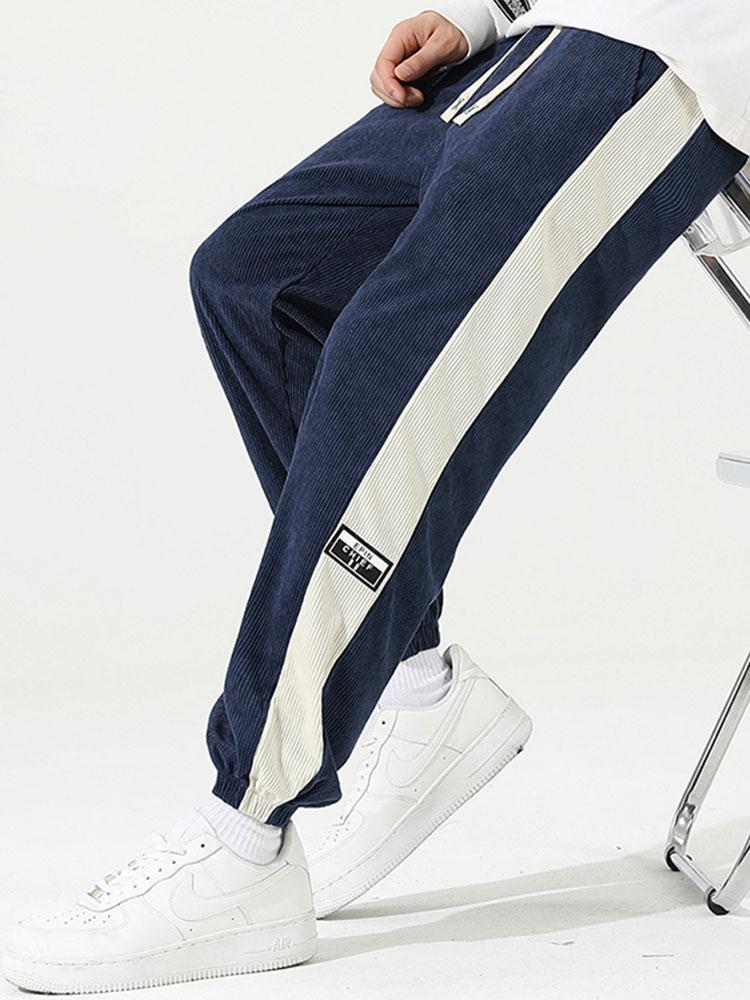 Ernesto® | Side Stripe Corduroy Jogging Pants