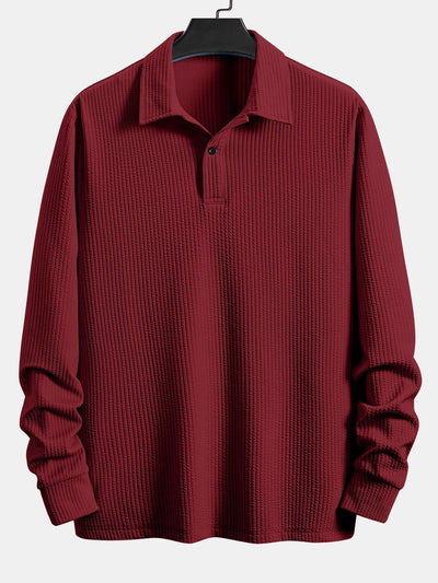 Mateo | Long Sleeve Ribbed Polo