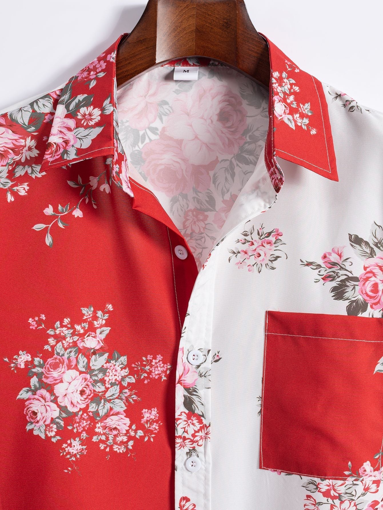 Warren® | Two Tone Rose Print Button Up Shirt