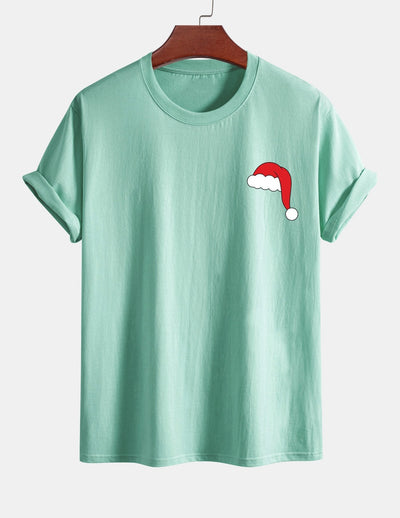 Alejandro® | Santa Hat Print Cotton T-Shirt