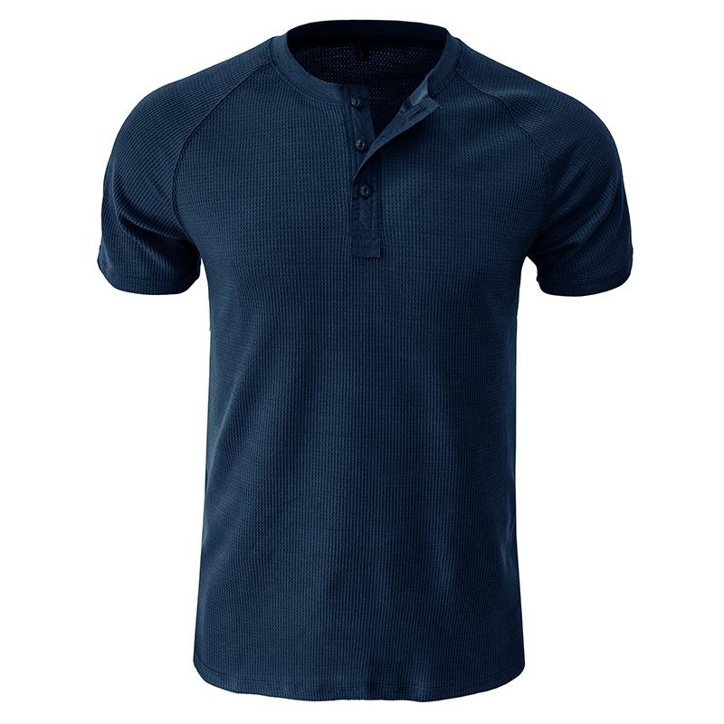 Men's gh Gy Short Sleeve Henley T-Shirt
