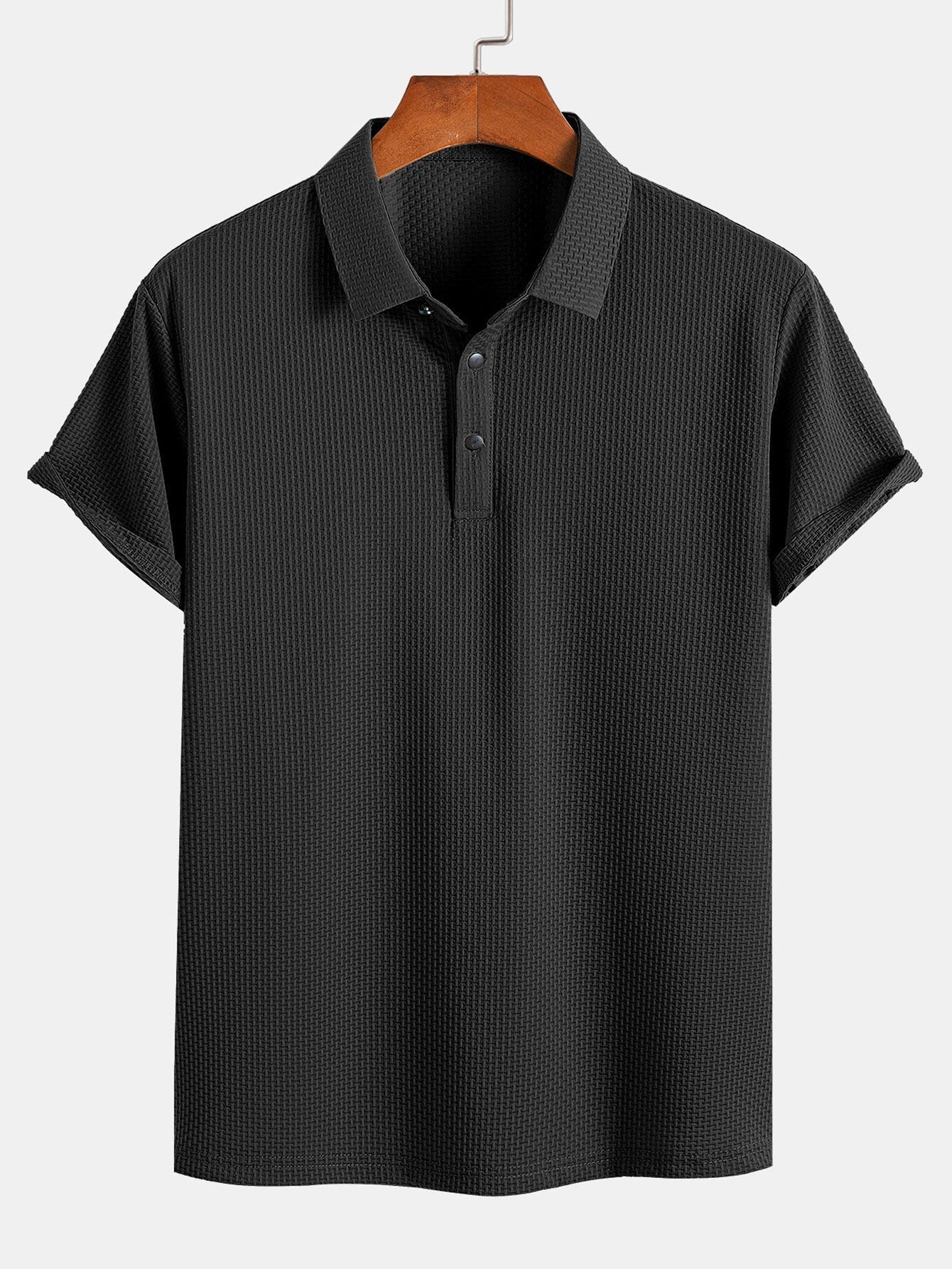 Declan | Short Sleeve Textured Polo