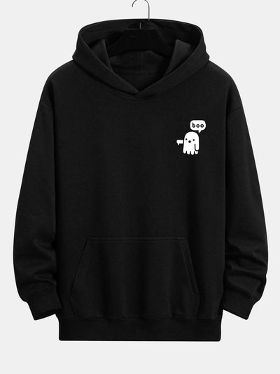 Winston | Boo Ghost Print Relax Fit Hoodie