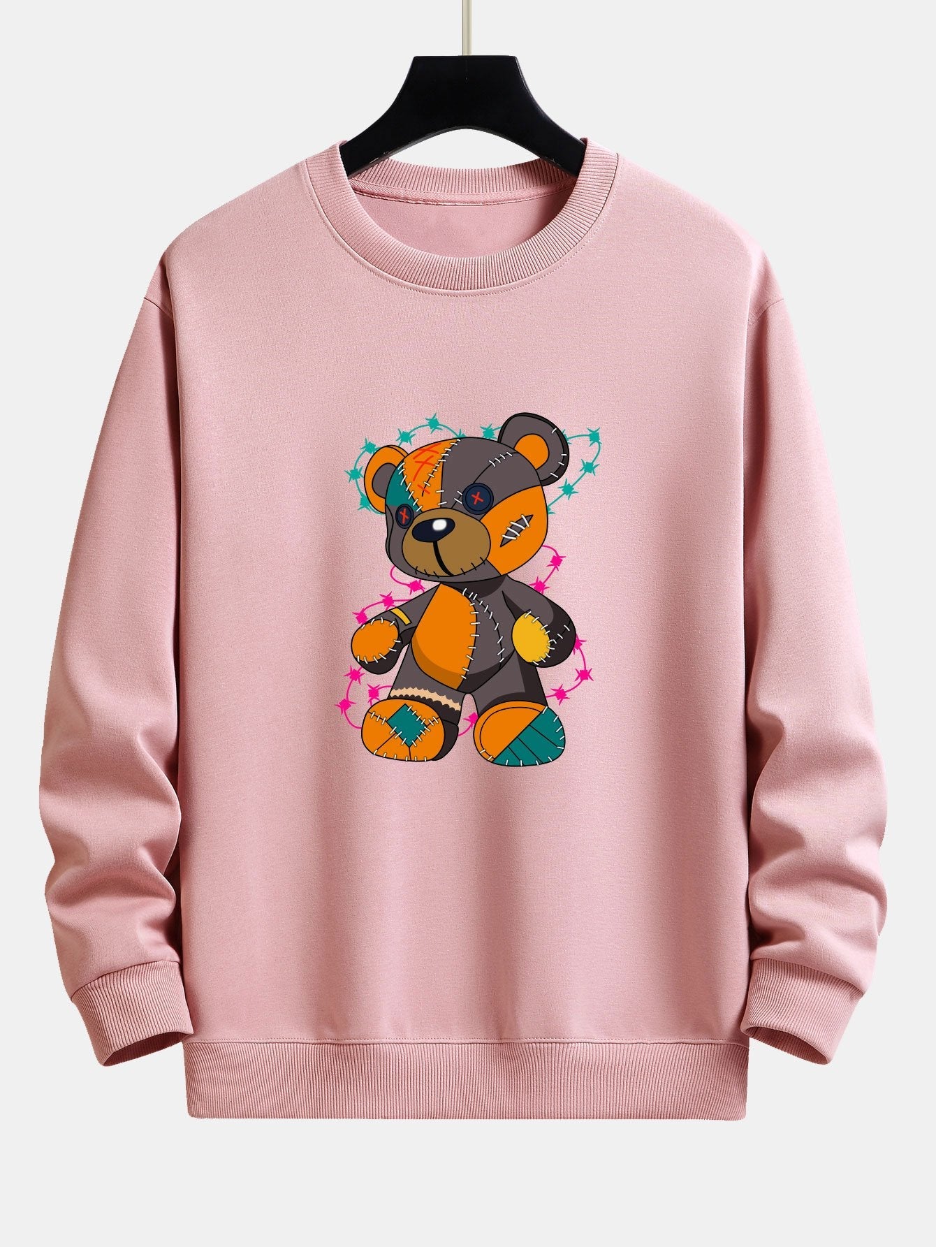 Javier® | Tattered Bear Print Relax Fit Sweatshirt
