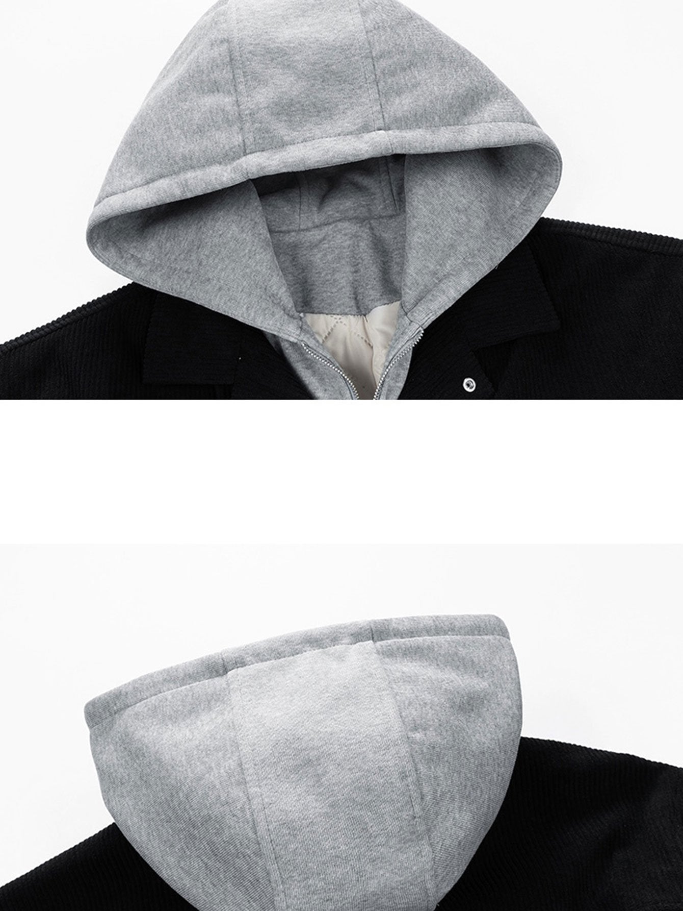 Jes��s | Quilted Lined Corduroy Hooded Coat