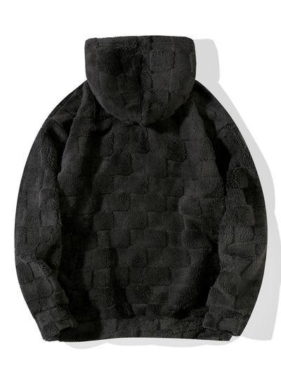 Gerald | Relax Fit Checkerboard Teddy Hoodie