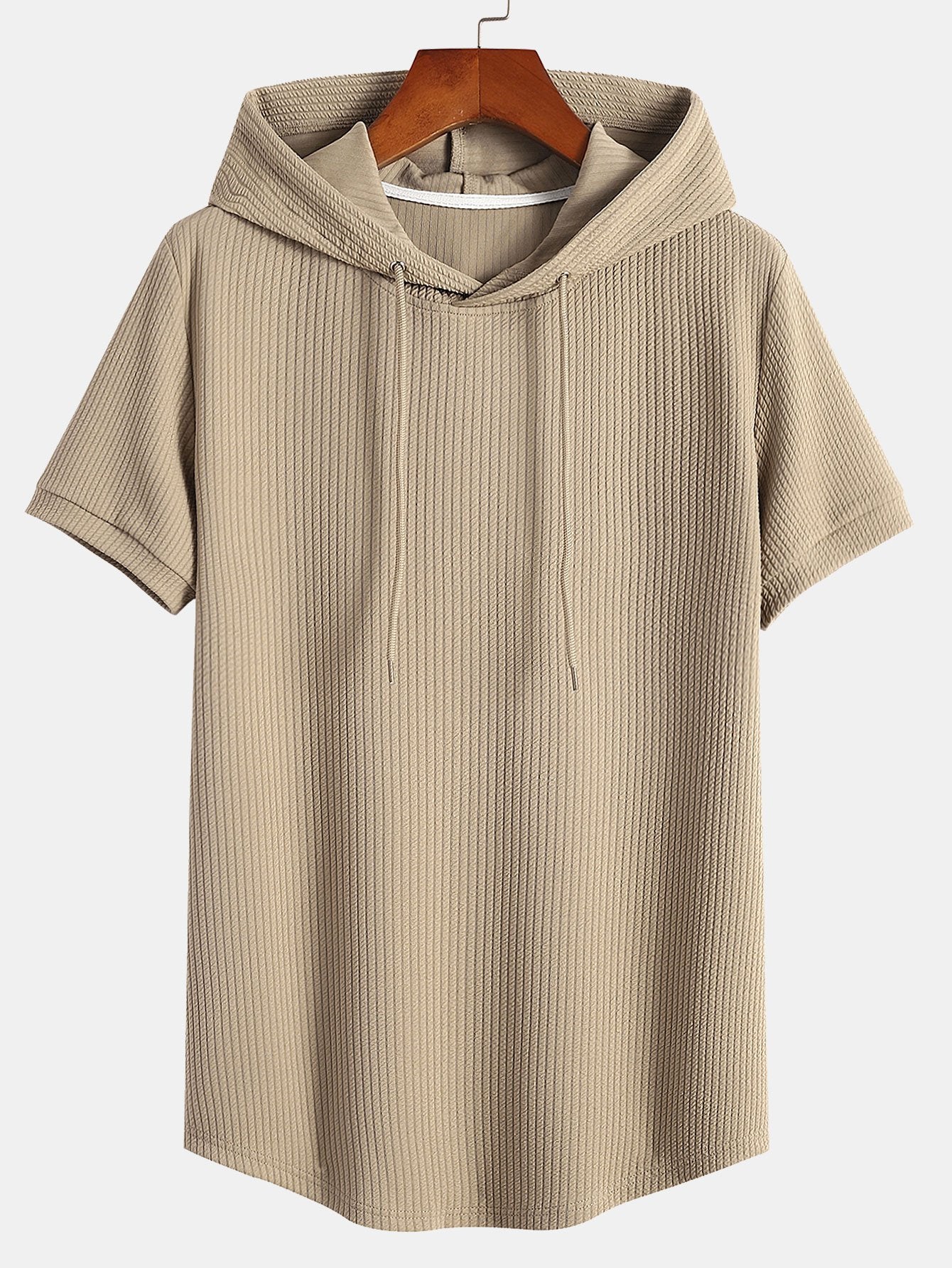 Aureliano® | Muscle Fit Ribbed Hooded T-Shirt