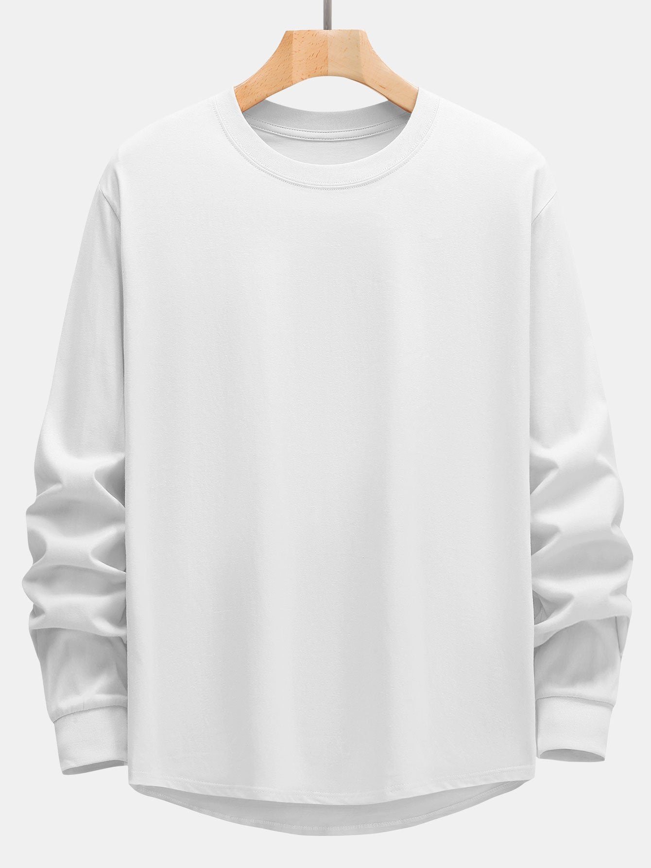 Adeimantos® | 3 Pieces Basic Long Sleeve Heavy Weight Arc Hem T-Shirts