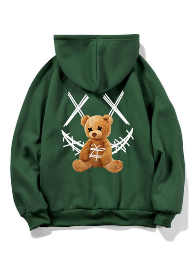 Jeziah | Smiley Bear Back Print Hoodie