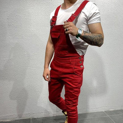 Men's Solid Color DeniOveralls