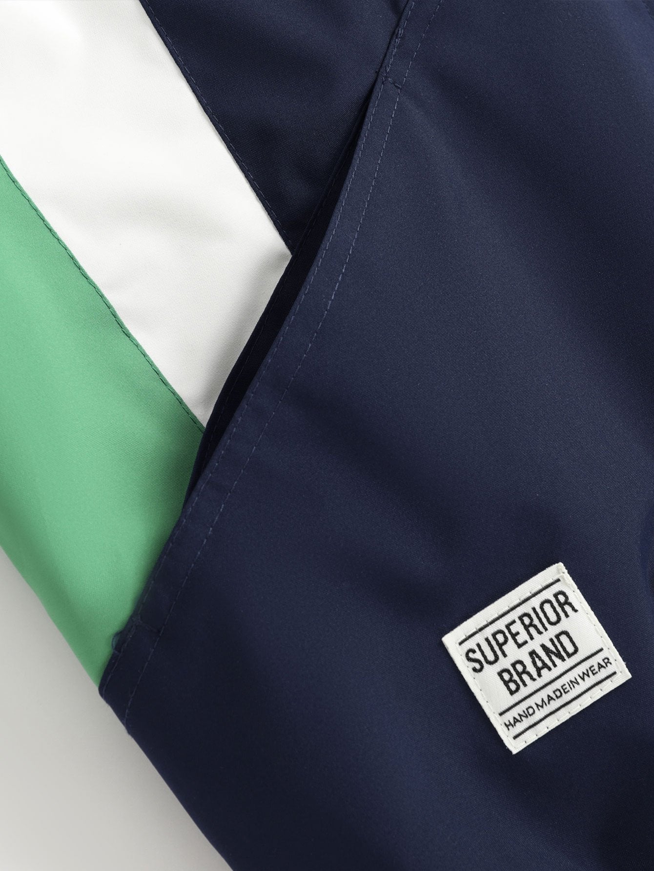 Fernando | Teddy Fleece Lined Color Block Hooded Windbreaker