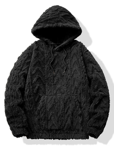 Newton | Geometric Jacquard Teddy Hoodie