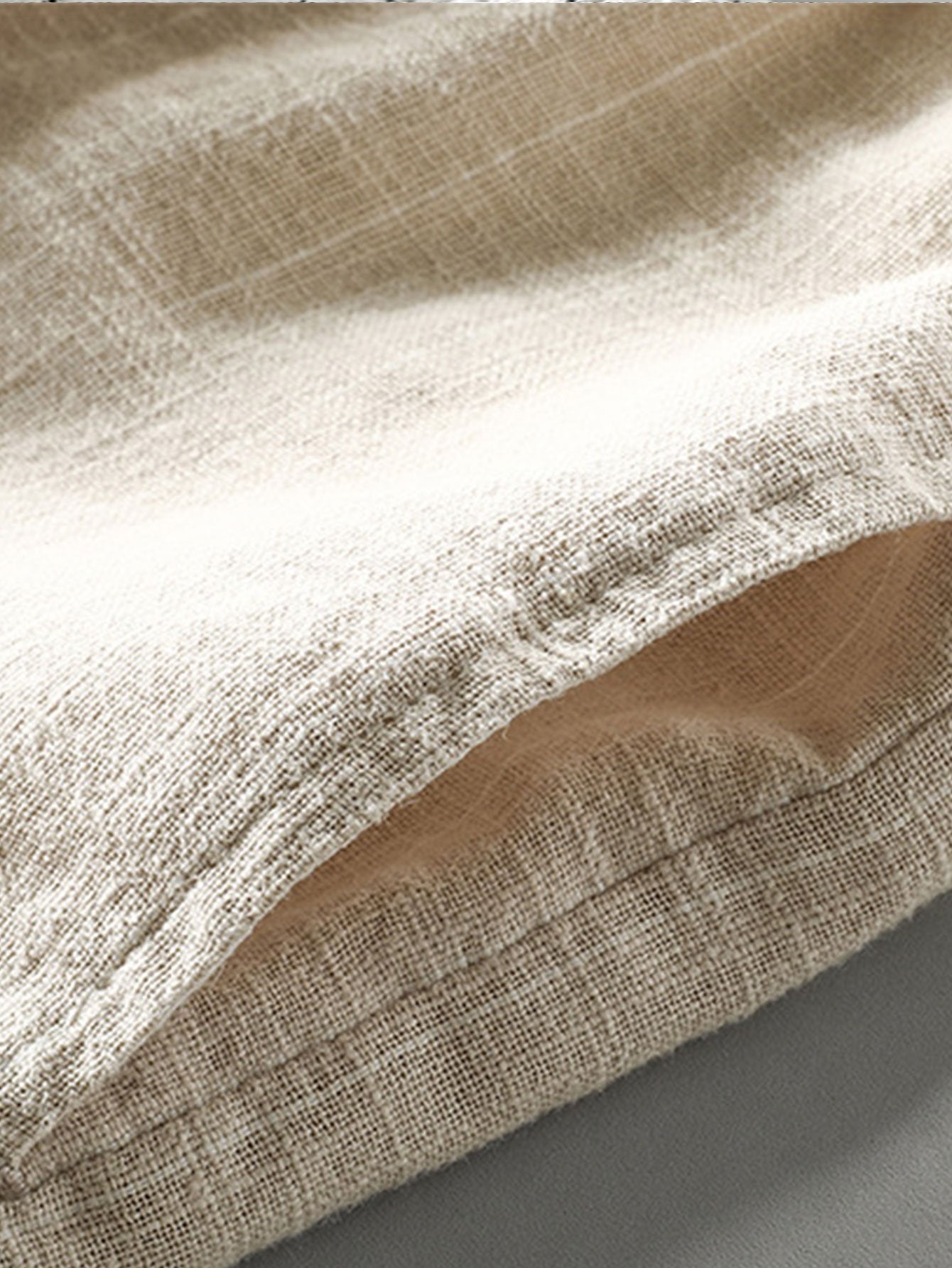 Barath® | Linen Cotton Blend Drawstring Striped Shorts