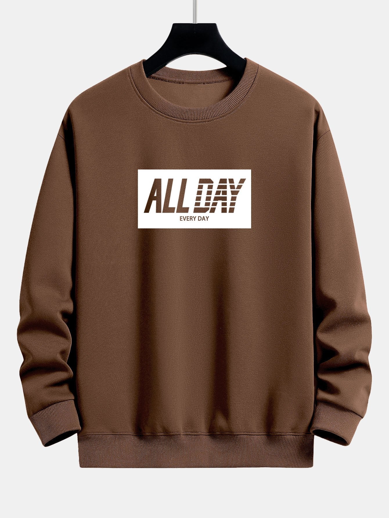 Aldhelm® | All Day Slogan Print Relax Fit Sweatshirt