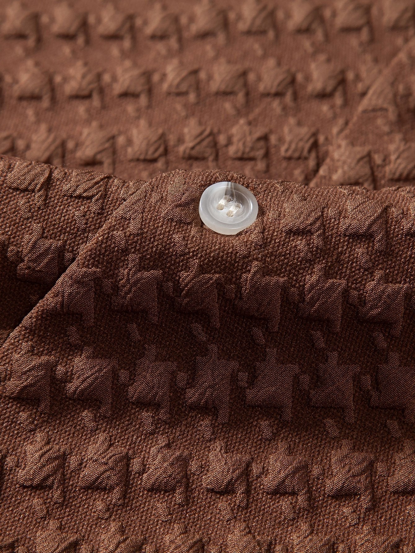 Aethelred® | Houndstooth Jacquard Cuban Shirt & Straight Leg Linen Pants