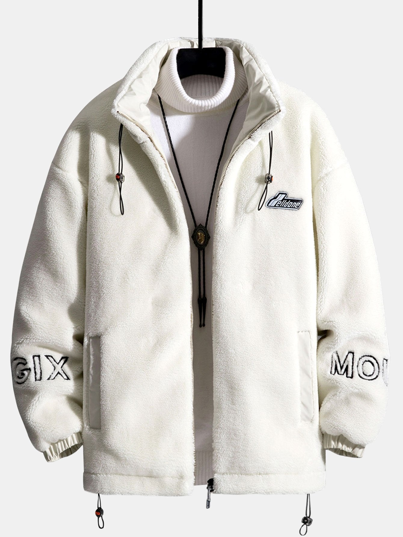 Lorenzo | Quilted Lined Teddy Fleece Zip Up Jacket