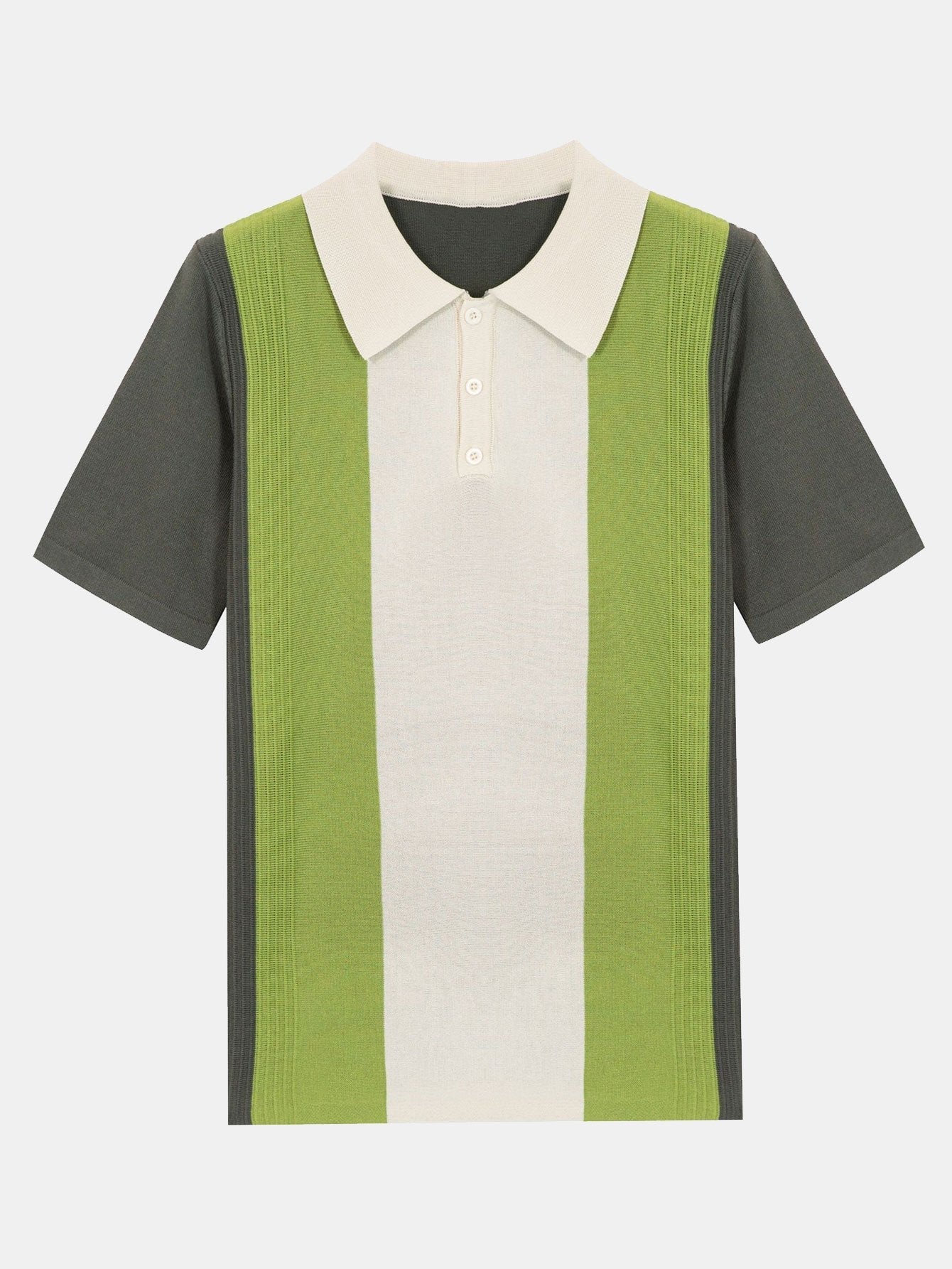 Brooks | Striped Short Sleeve Color Block Sweater Polo