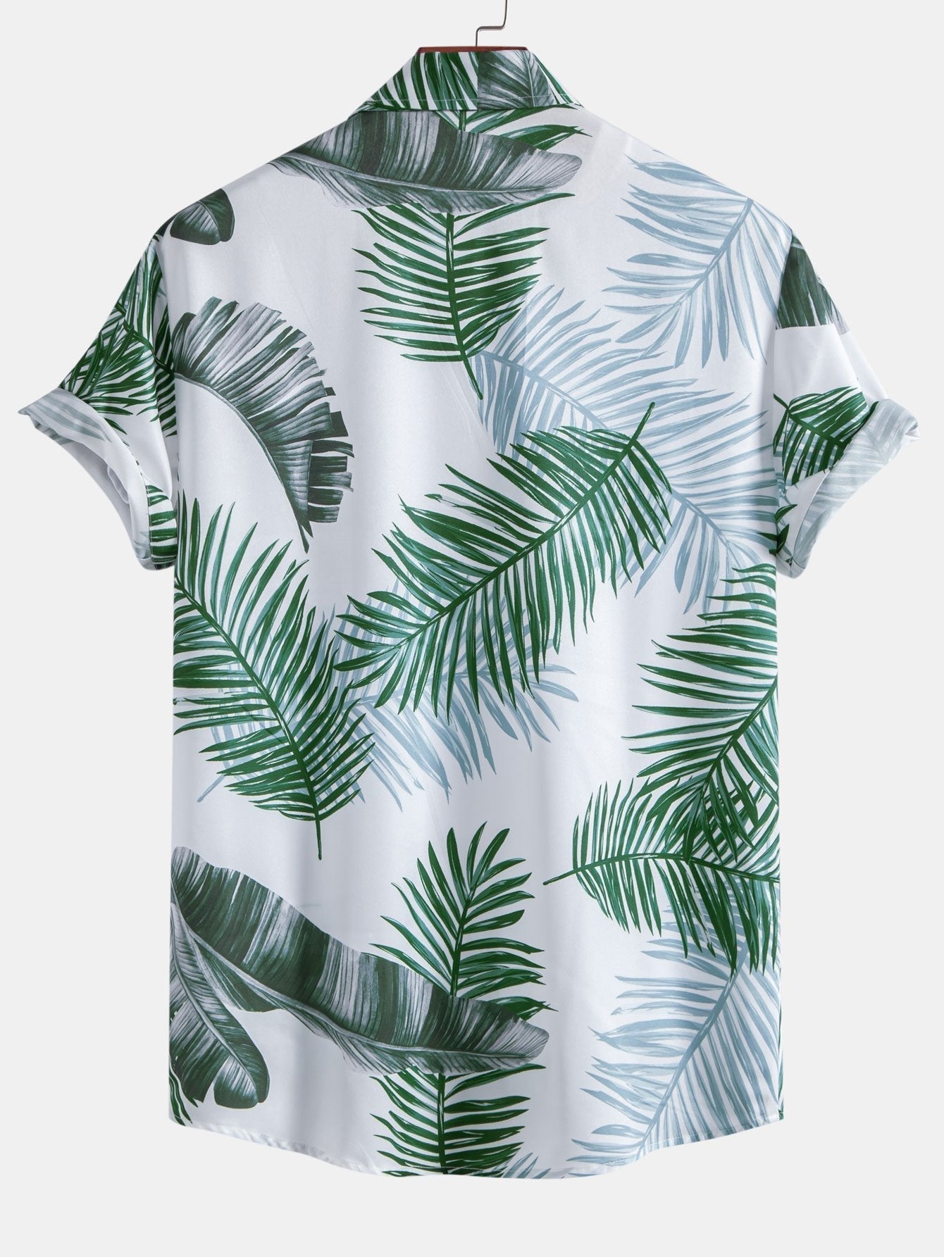 Ashton® | Leaf Print Button Up Shirt