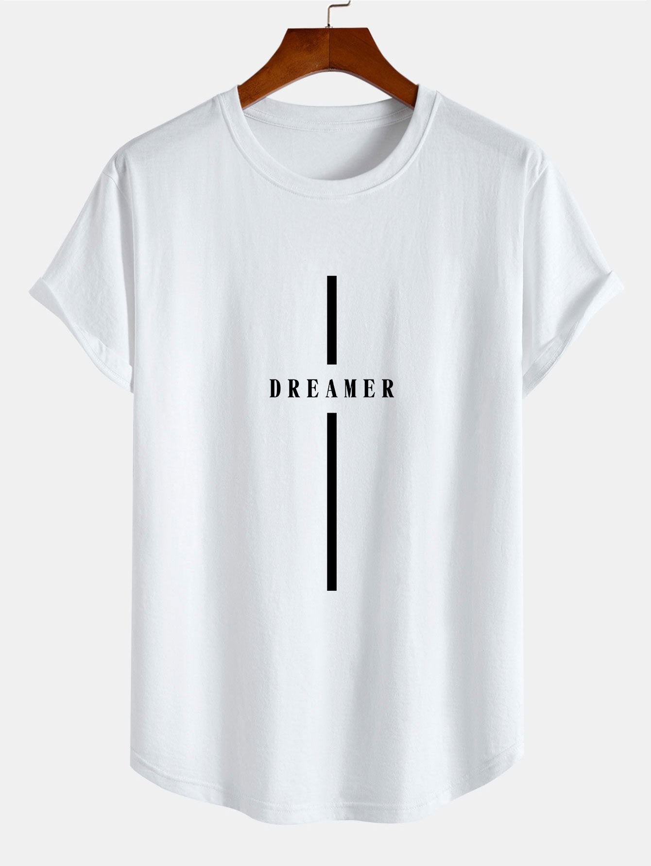 Bailey® | Stripe Dreamer Print Cotton Arc Hem T-Shirt