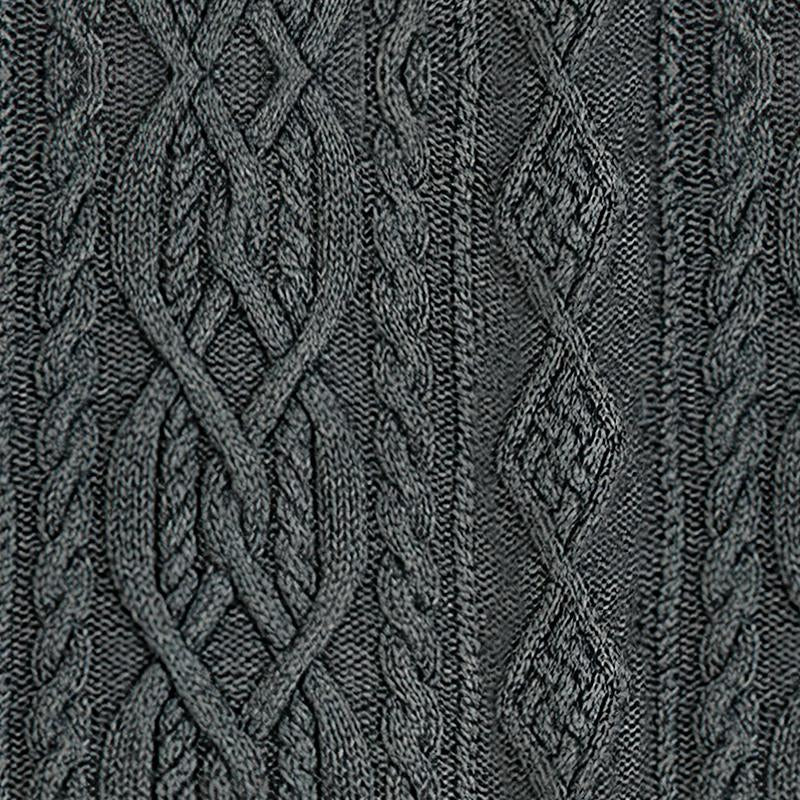 Men's Vine Stand Collarnitted Cable Sweater