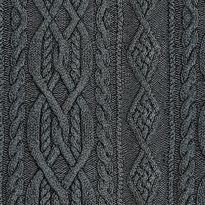 Men's Vine Stand Collarnitted Cable Sweater