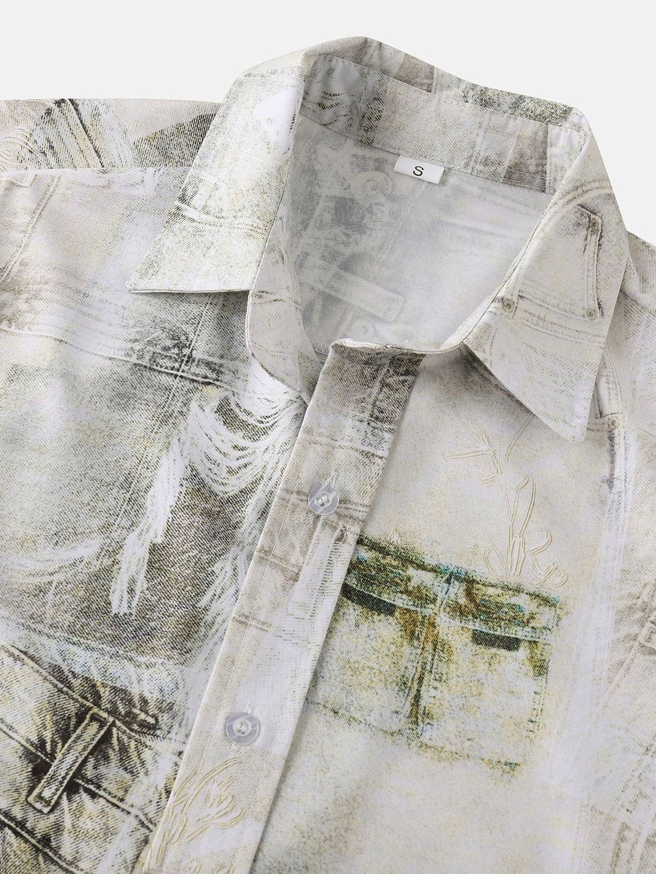 Apelles® | Vintage Denim Print Shirt