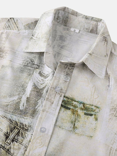 Apelles® | Vintage Denim Print Shirt
