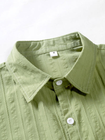 Arminius® | Striped Jacquard Button Up Shirt